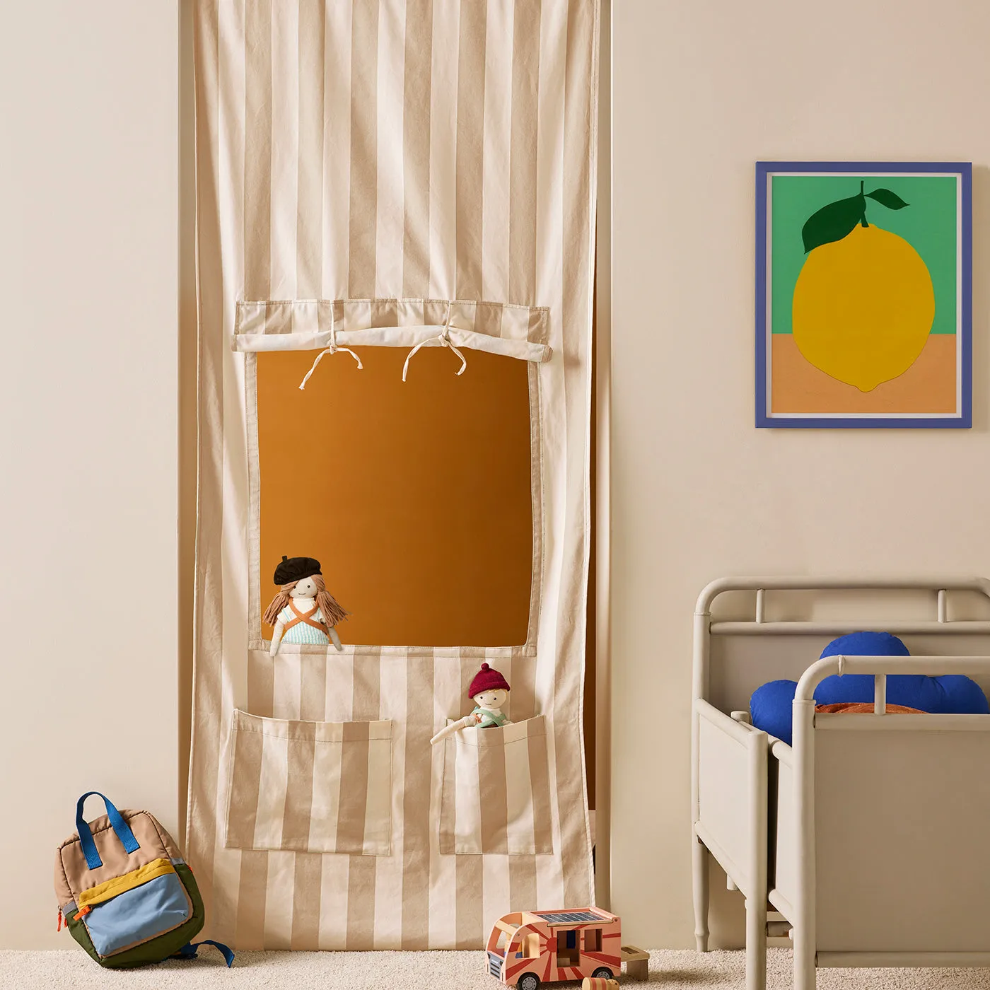 Kid's Concept - Doorway Kiosk Play Set - Beige Stripe