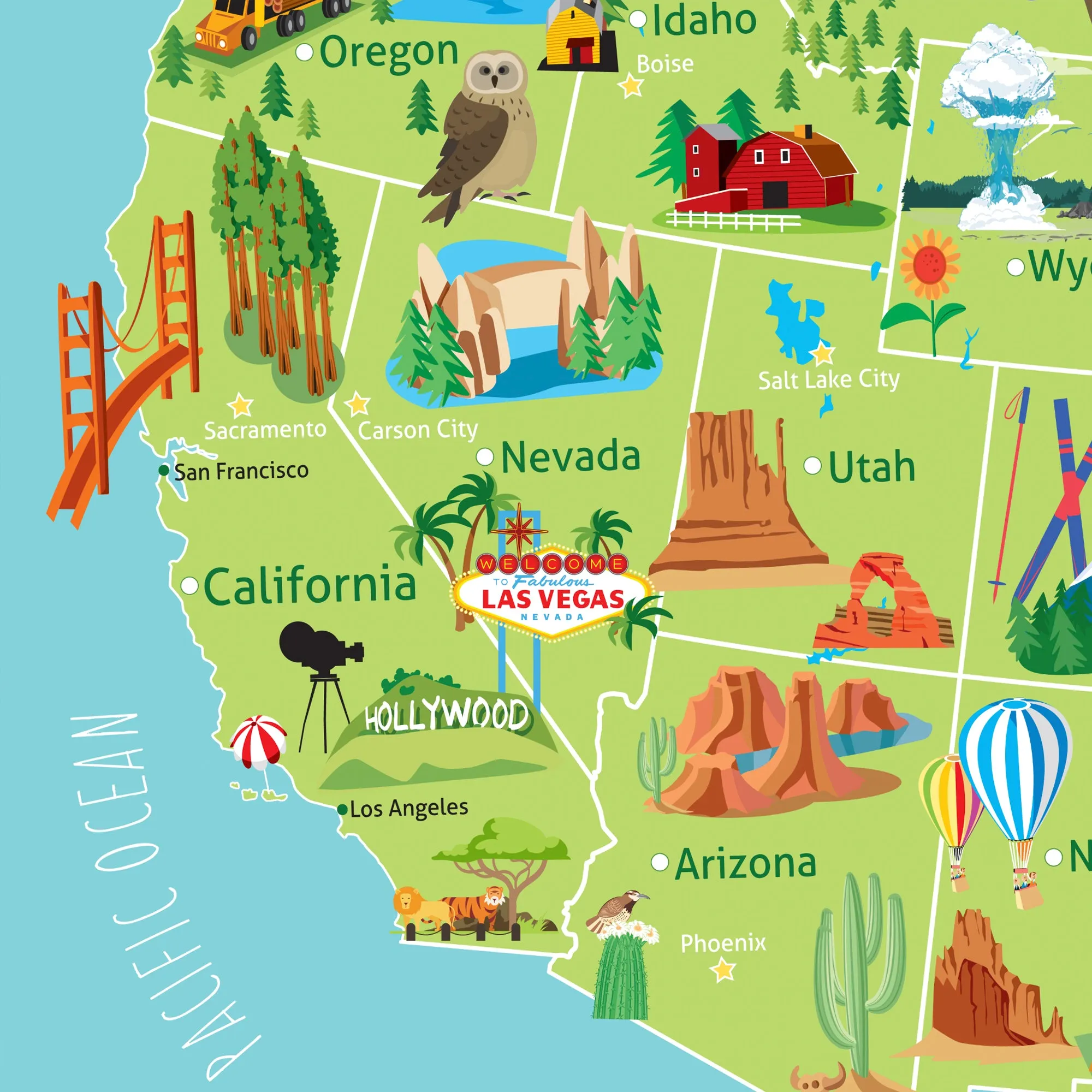 Kids USA Push Pin Map - Single Panel