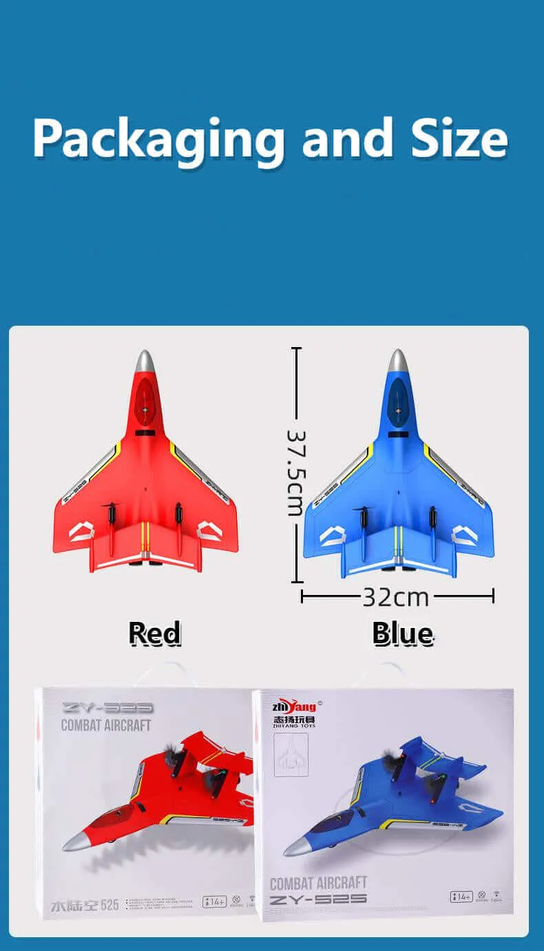 Kidstoylover 3-in-1 RC Glider: Sea, Land & Air - Waterproof EPP Foam, Smart Balance