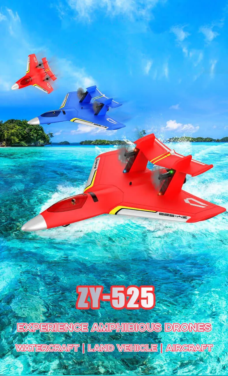 Kidstoylover 3-in-1 RC Glider: Sea, Land & Air - Waterproof EPP Foam, Smart Balance