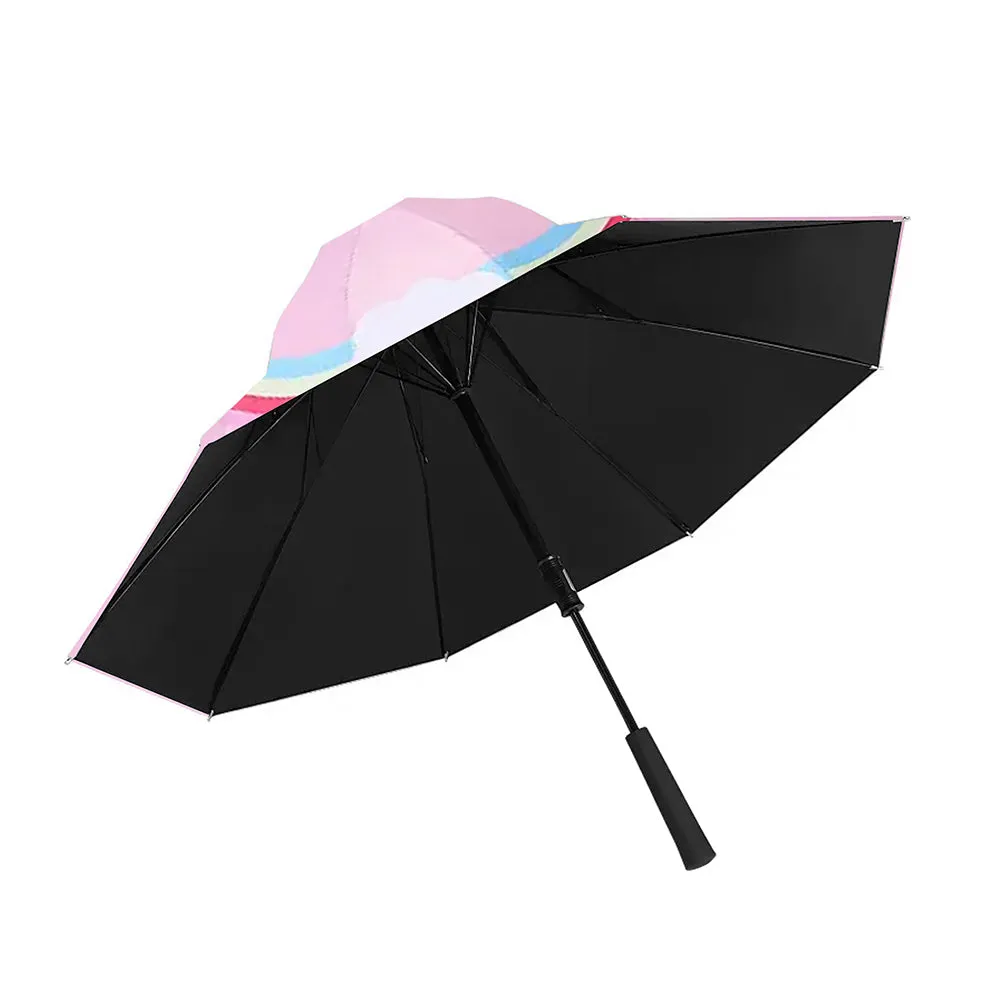 Little Surprise Box Rainbow Uni Theme,Unique SpanishPatio StyleKids Umbrella,5-12Years,Pink