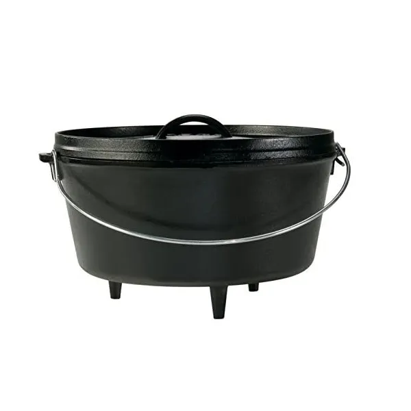 Lodge L12DCO3 Deep Camp Dutch Oven, 8 Quart