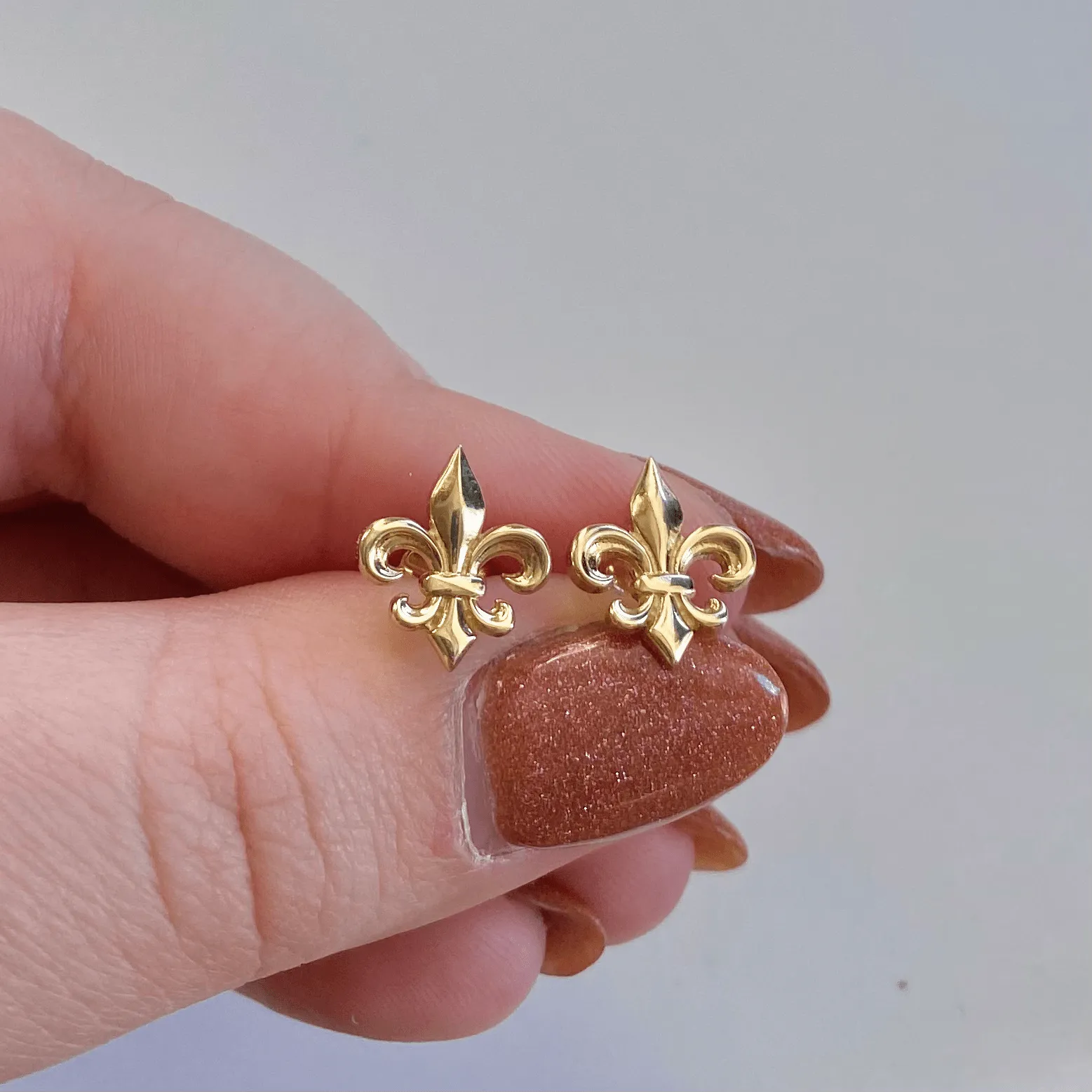 Medium Fleur de Lis Stud Earrings