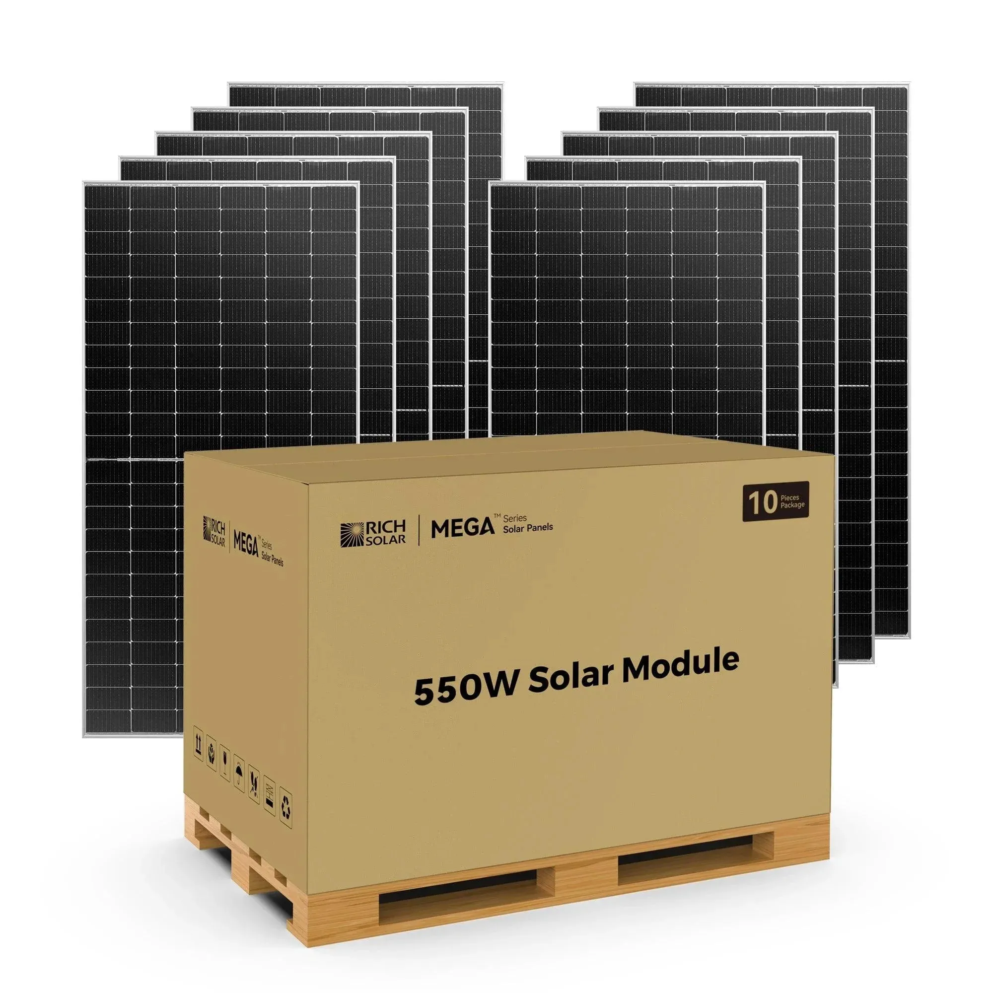 MEGA 550 | 550 Watt Solar Panel | Premium Grid-tie or Off-grid Solar Panel for Residential, Commercial, Agriculture | 25-Year Output Warranty | UL Certified