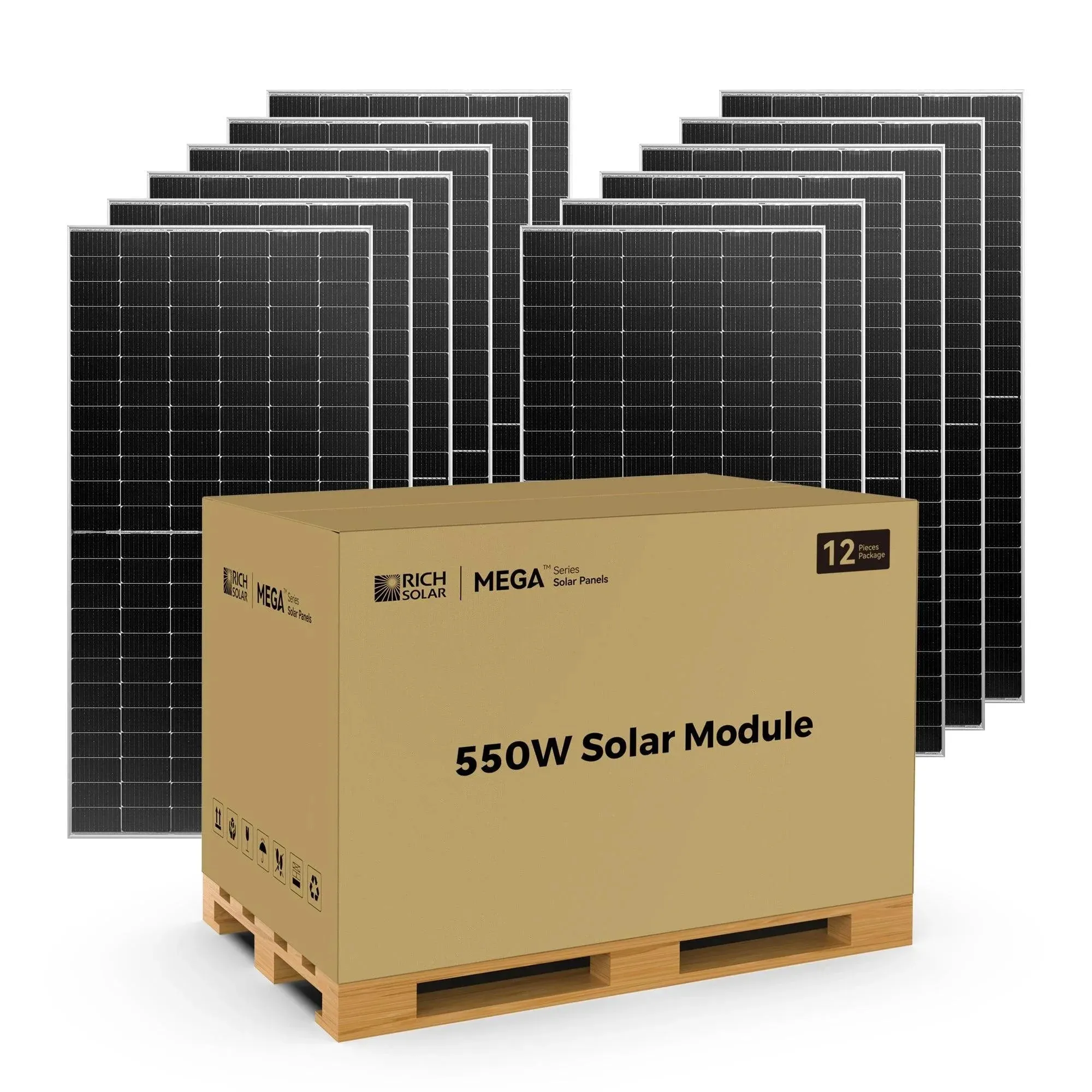 MEGA 550 | 550 Watt Solar Panel | Premium Grid-tie or Off-grid Solar Panel for Residential, Commercial, Agriculture | 25-Year Output Warranty | UL Certified