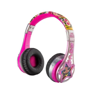 [OPEN BOX] KIDdesigns LOL Surprise Kid Safe Wireless Bluetooth Kids Headphones - Pink