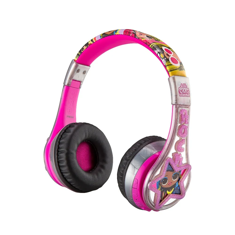 [OPEN BOX] KIDdesigns LOL Surprise Kid Safe Wireless Bluetooth Kids Headphones - Pink