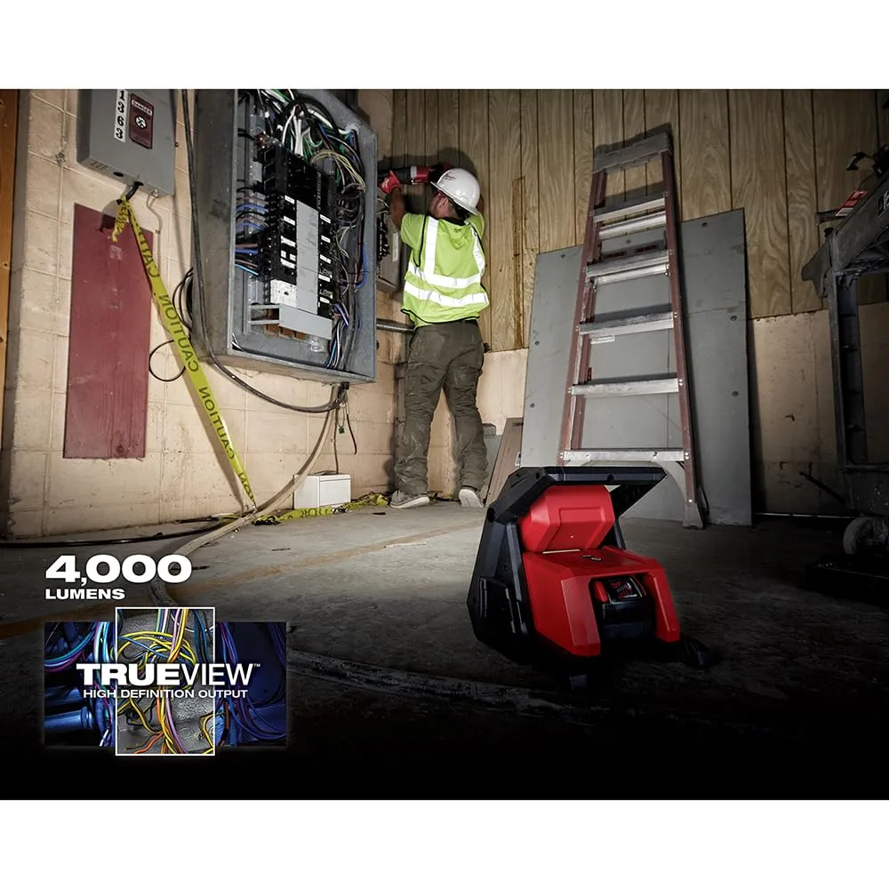 Open Box -  Milwaukee M18 GEN-2 18-Volt Lithium-Ion Cordless 4000 Lumens ROVER LED AC/DC Flood Light (Tool-Only)