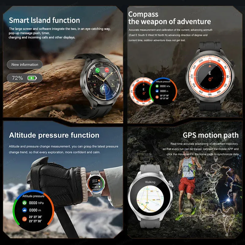Outdoor Sport Smart Watch for Men - 1.85 Inch HD AMOLED Display