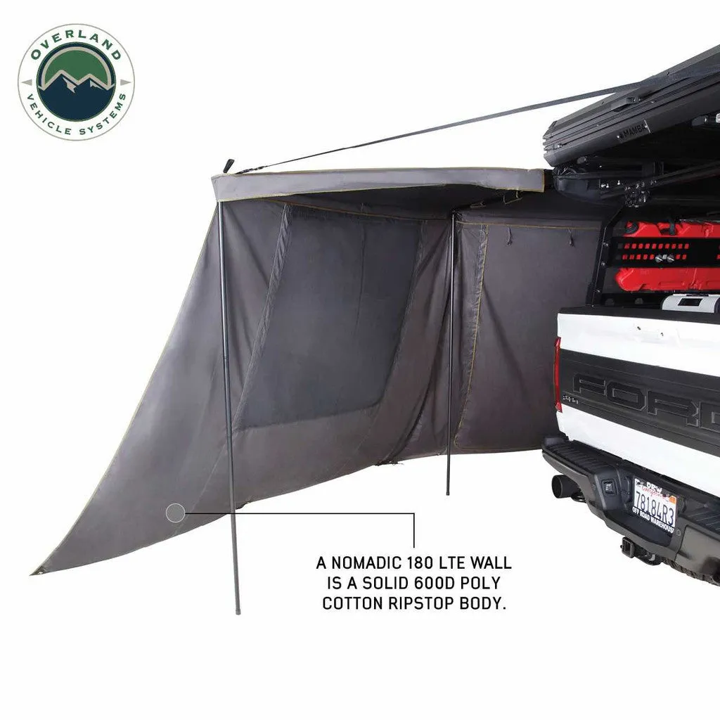 Overland Vehicle Systems Nomadic 180 LTE Awning Wall with Windows