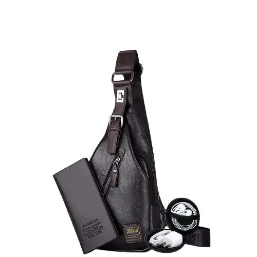 PU Leather Theftproof Waterproof Shoulder Bags For Men