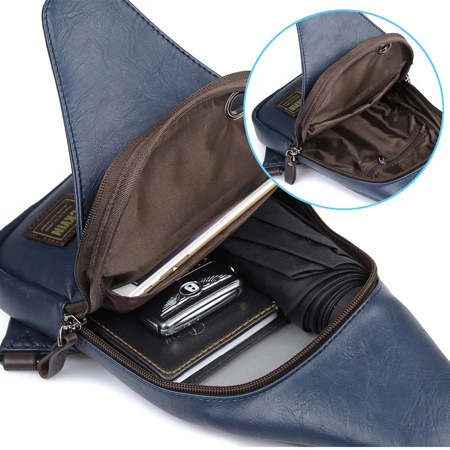 PU Leather Theftproof Waterproof Shoulder Bags For Men