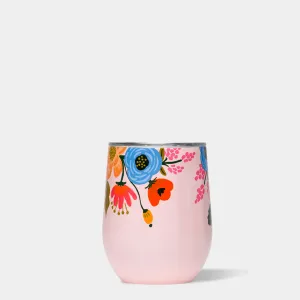 Rifle Paper Co. 12oz Stemless Wine Cup (Gloss Blush Lively Floral)