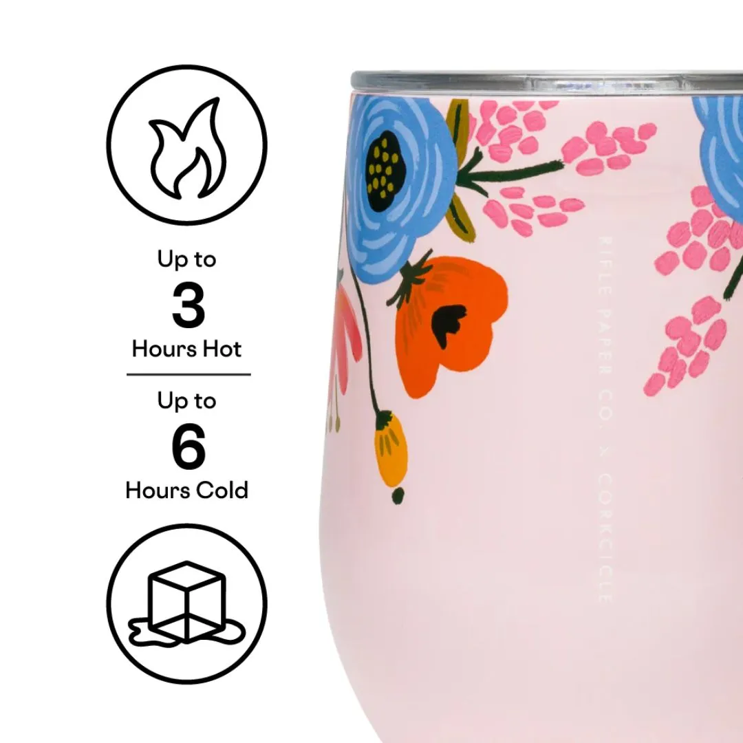 Rifle Paper Co. Steamless 12oz Wine Cup (Blush Lively Floral)