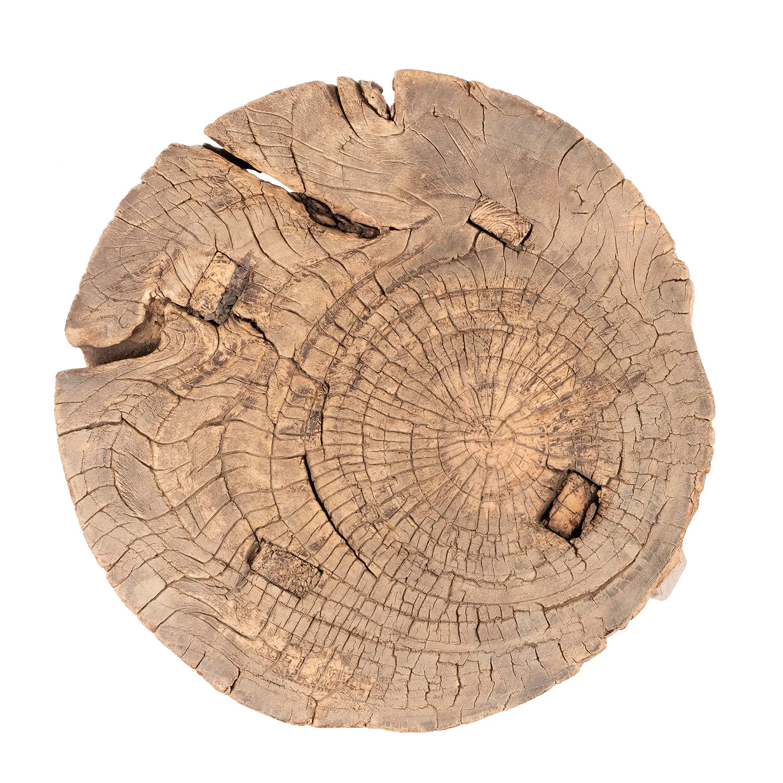 Rustic Elm Farmhouse Stool - 19th Century