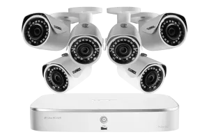 Security NVR System, 8 Channel with 2K Resolution IP Cameras featuring 130FT Color Night Vision
