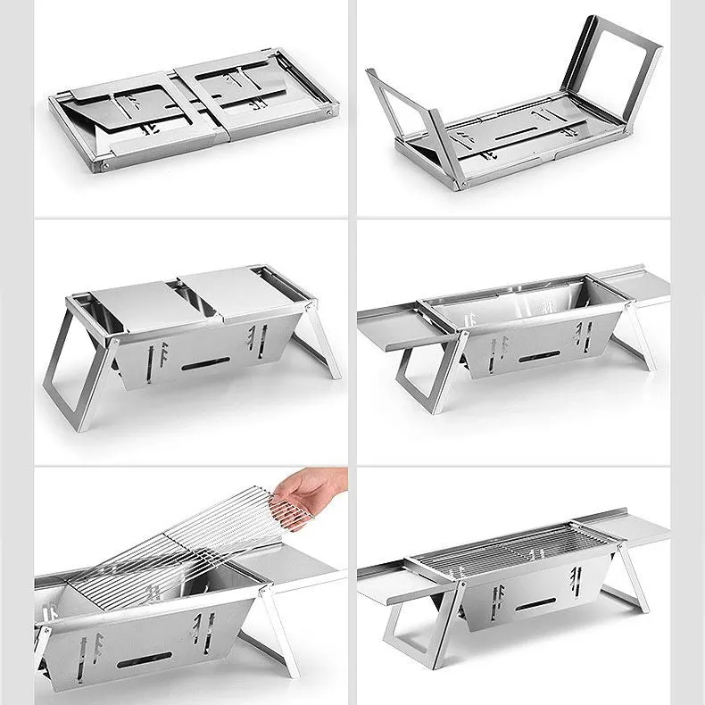 Stainless Steel Folding Outdoor Barbecue