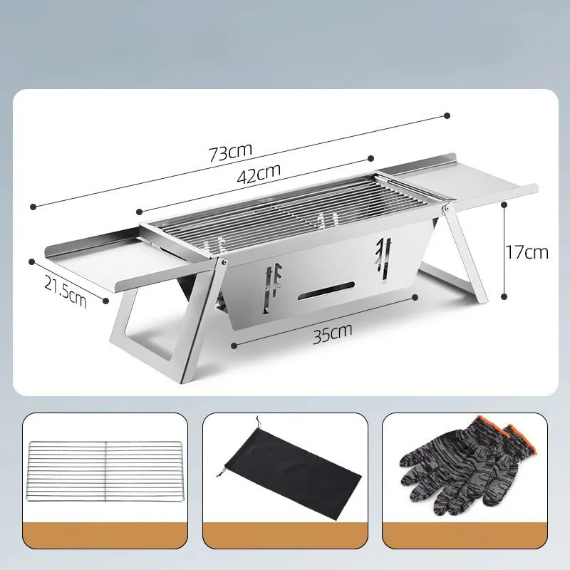 Stainless Steel Folding Outdoor Barbecue
