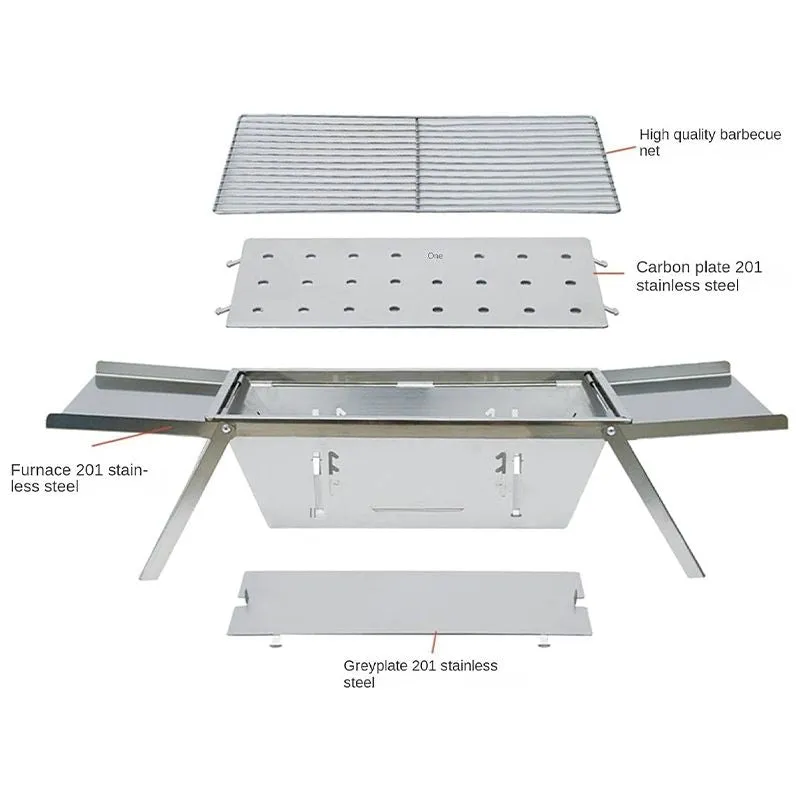 Stainless Steel Folding Outdoor Barbecue