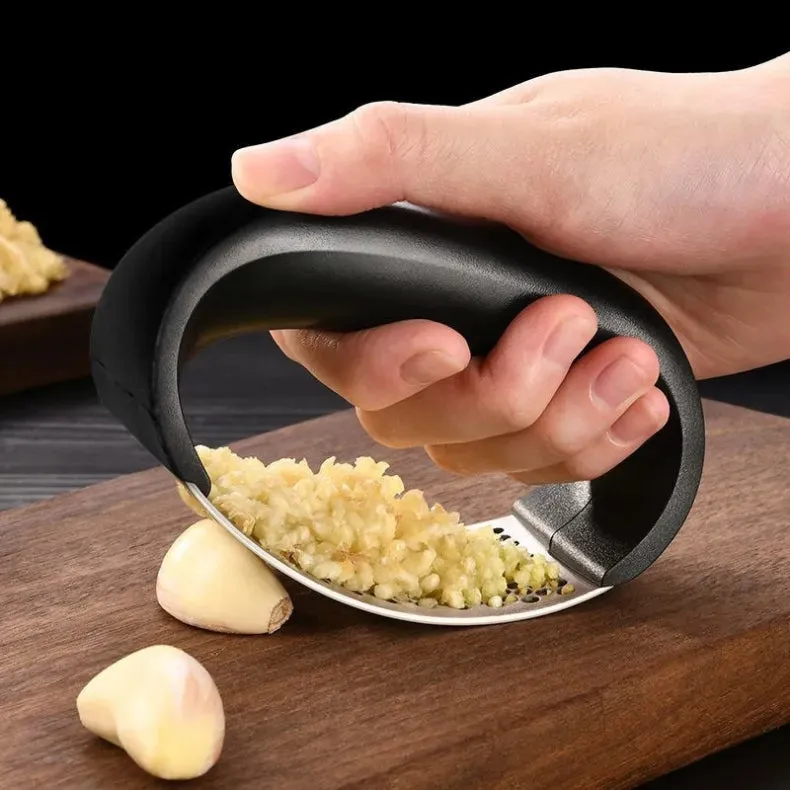 Stainless Steel Garlic Crusher Manual Garlic Mincer Chopping Garlic