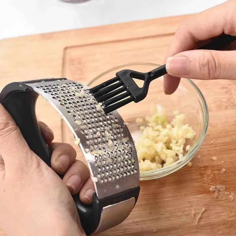Stainless Steel Garlic Crusher Manual Garlic Mincer Chopping Garlic