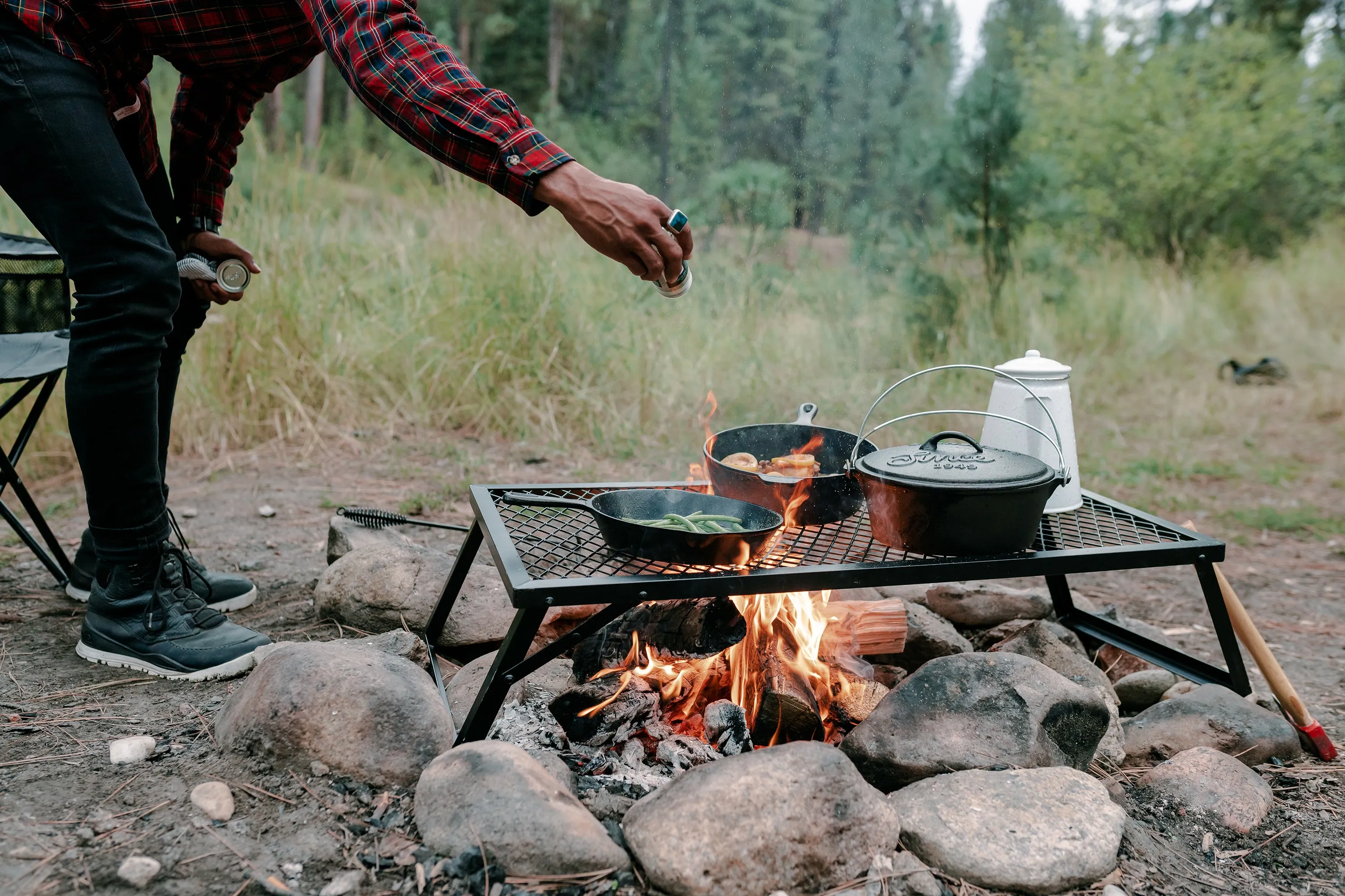 Stansport Heavy Duty Steel Camp Grill - 36 In X 18 In
