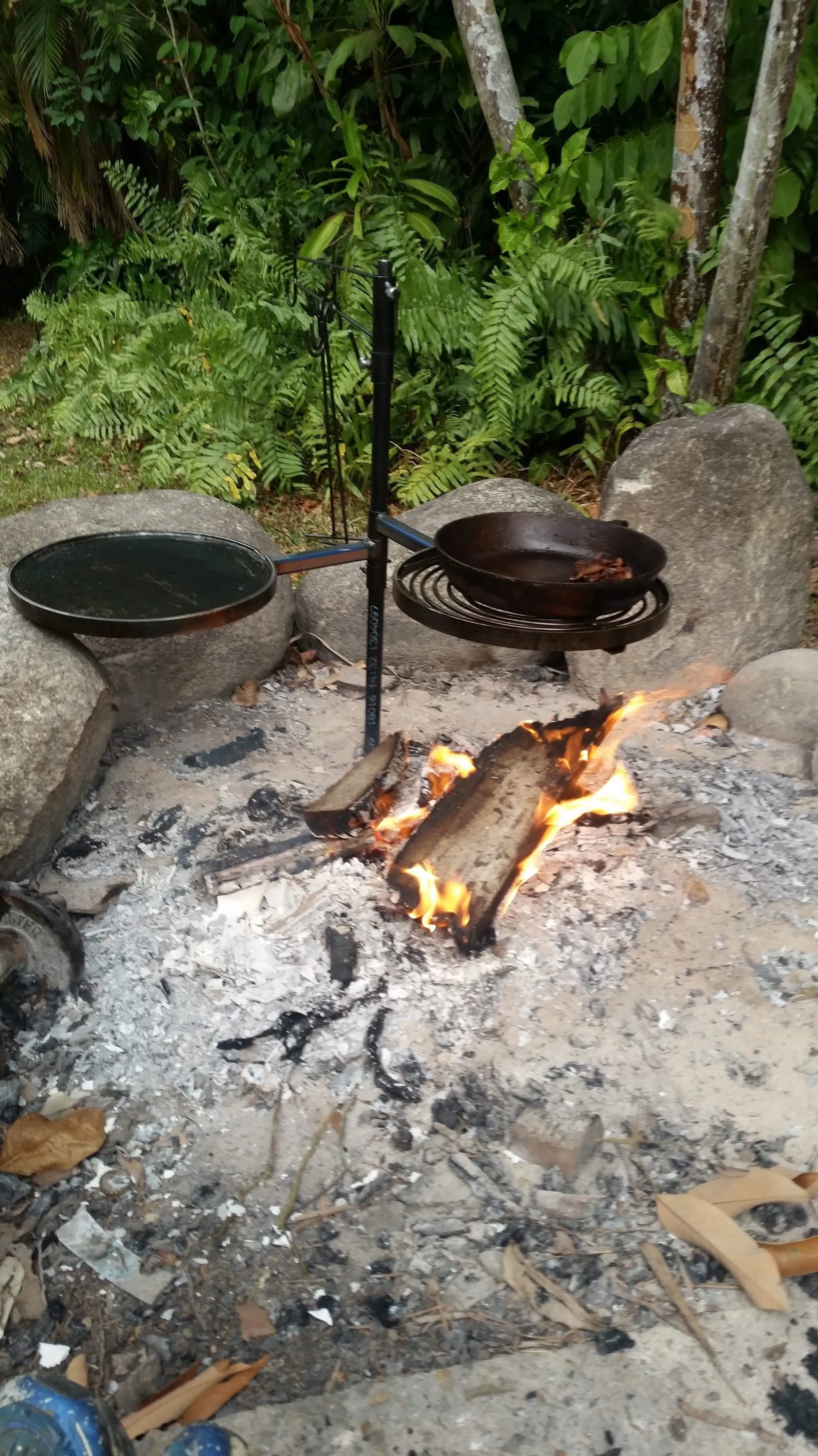 Swinging Hot Plate and Grill with Camp Oven Hook