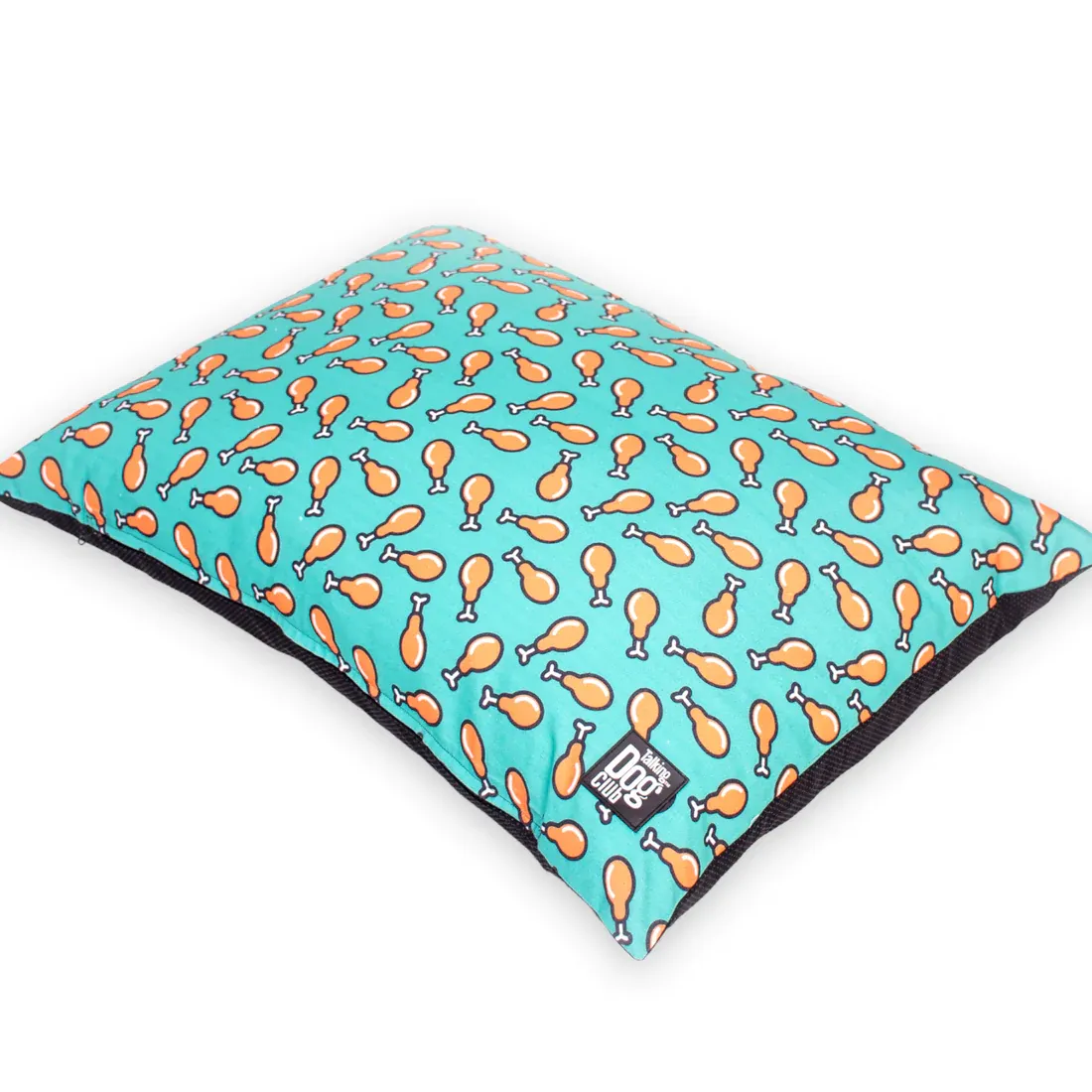 Talking Dog Club Love them Chicken Legs Pillow Bed for Dogs and Cats (Green)