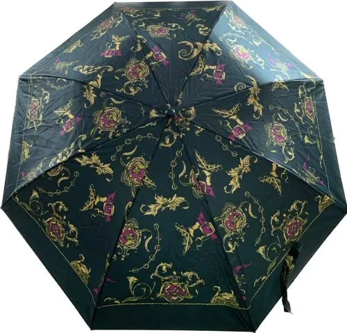 Telescopic Patterned Umbrella (Green)