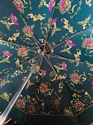 Telescopic Patterned Umbrella (Green)
