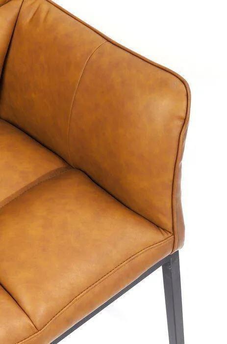 Thinktank Cognac Leather Bench