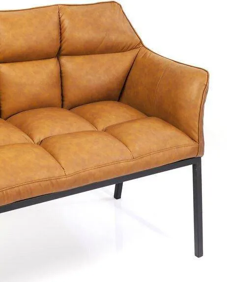 Thinktank Cognac Leather Bench