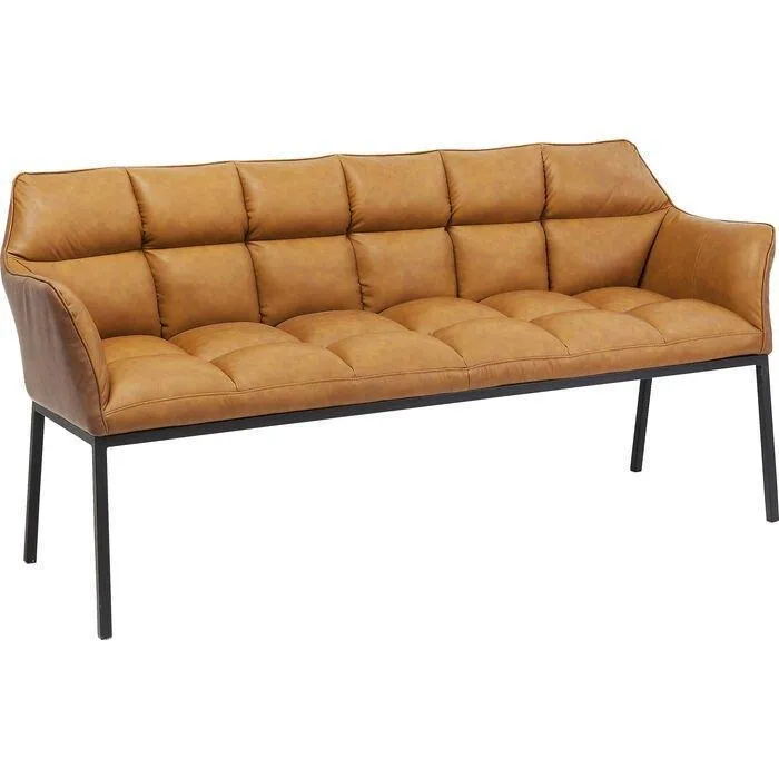 Thinktank Cognac Leather Bench