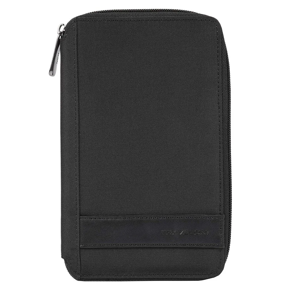 Travelon Safe ID Passports Holder RFID Blocking Wallet Documents Organizer Black