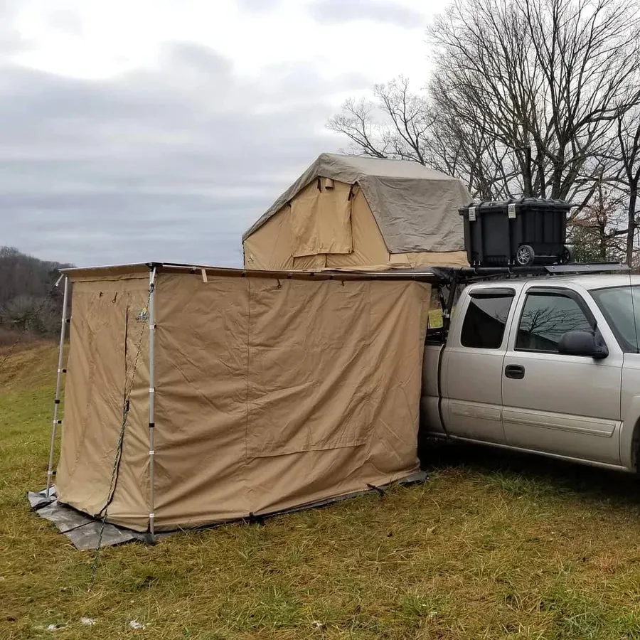 Tuff Stuff Awning Camp Shelter Room W/ PVC Floor, 6.5′ x 8′