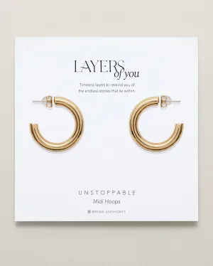 Unstoppable Midi Hoop Earrings