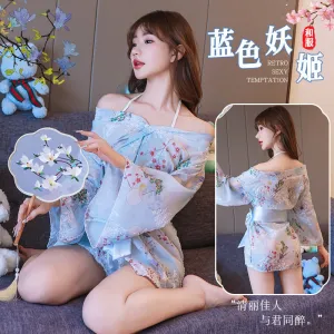 Women's Lingerie Sexy High-End Sensual Strap Nightdress Ice Silk Hanfu2025Hot-Selling Fashion Couple Bathrobe Set
