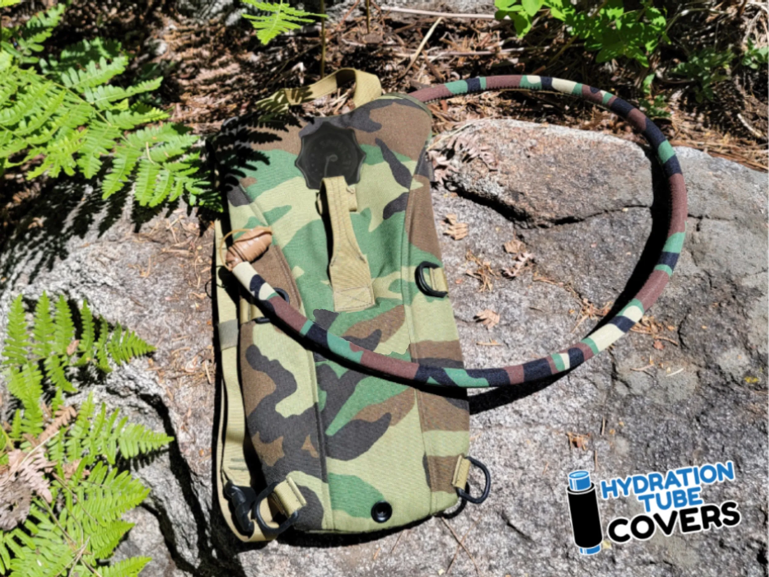 Woodland Camo Insulated Drink Tube Hose Cover