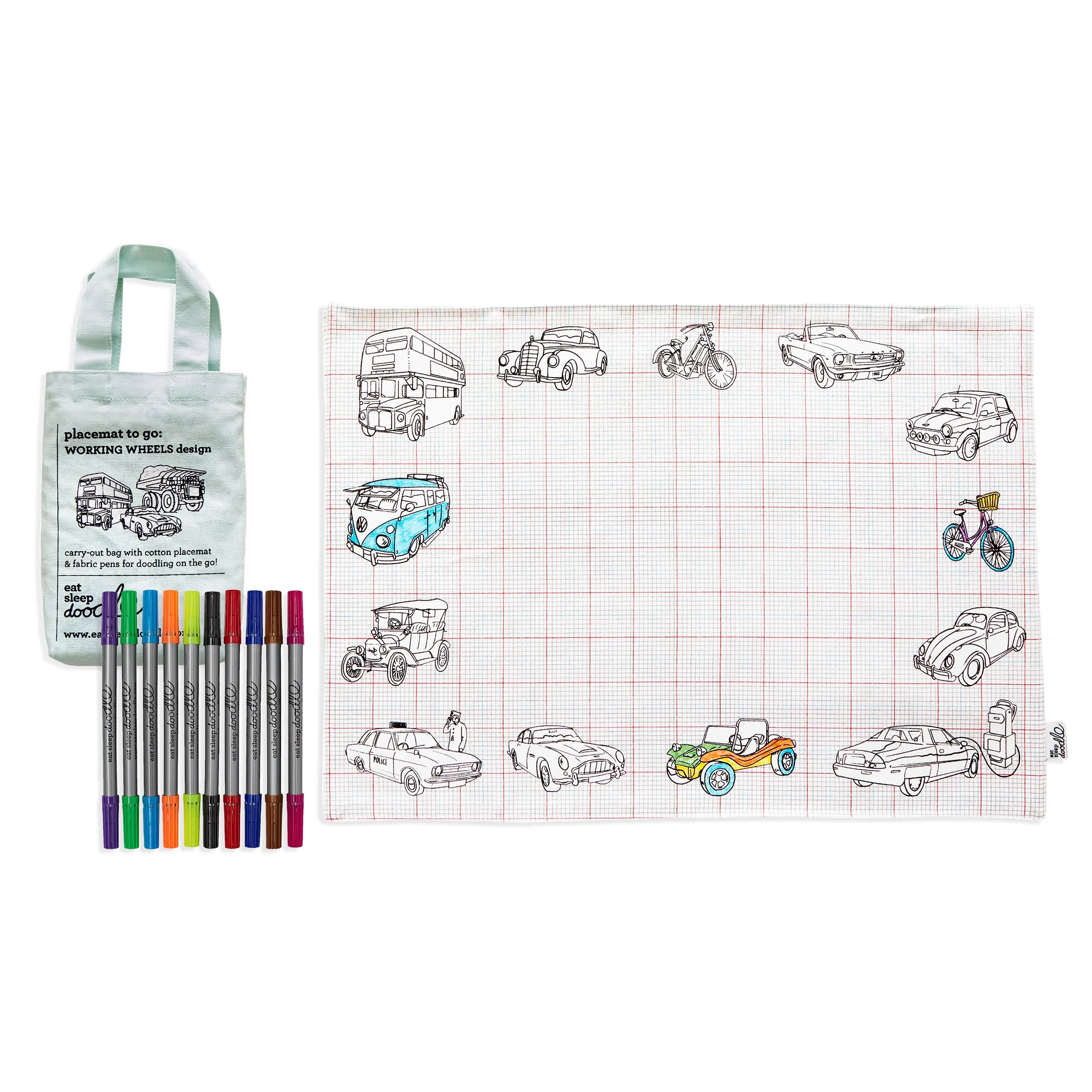 working wheels placemat to go