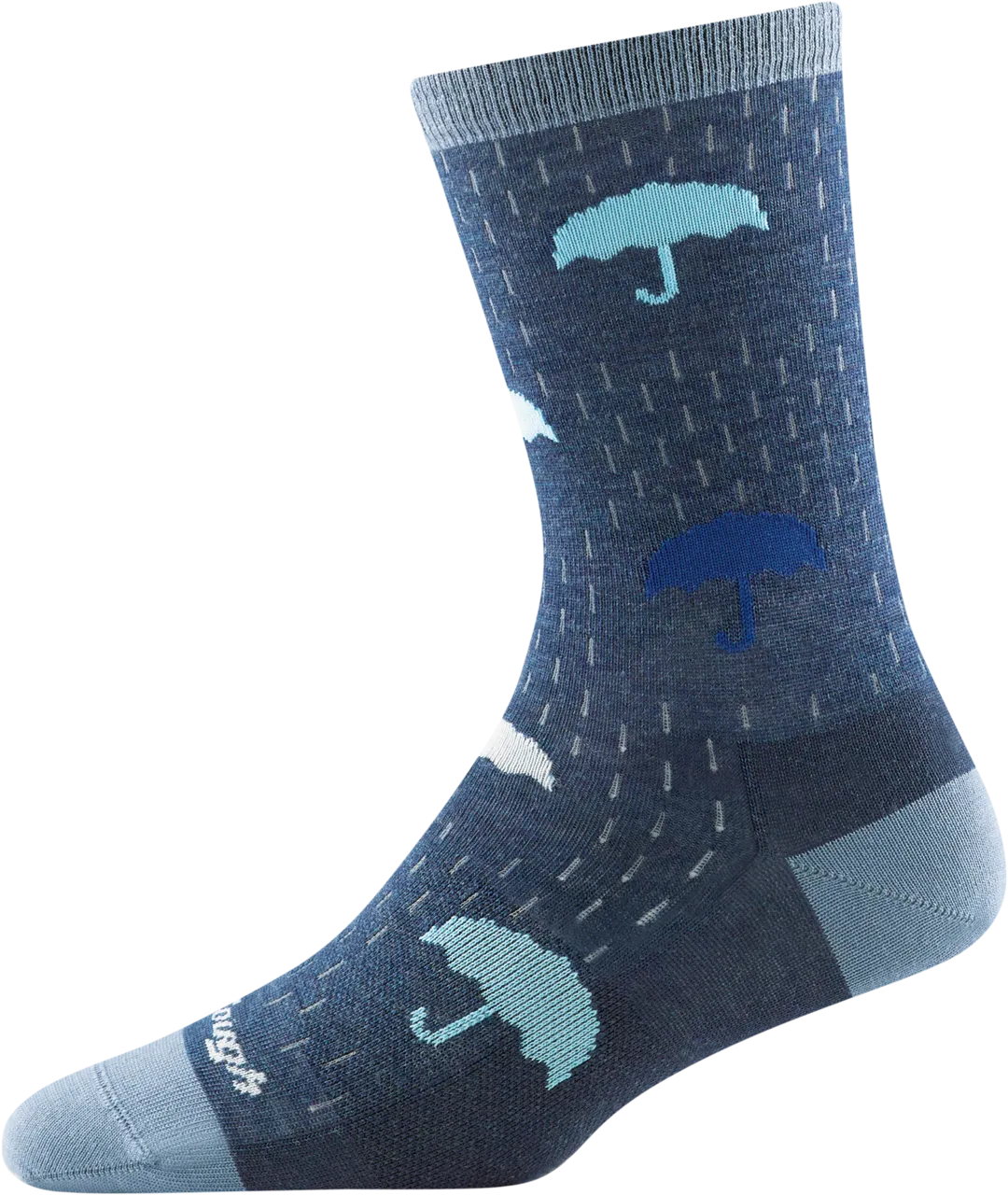 ZZ-NA_Women's Crew Umbrellas Lightweight Lifestyle Socks (Denim)